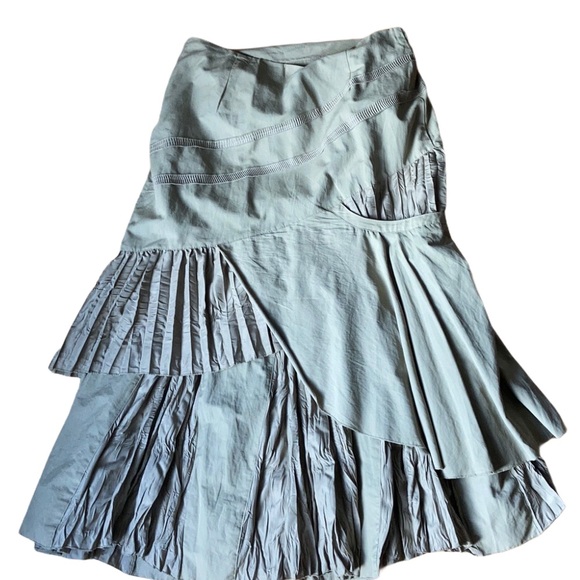 Dresses & Skirts - Army Green Boho Gypsy Ruffled Maxi Skirt